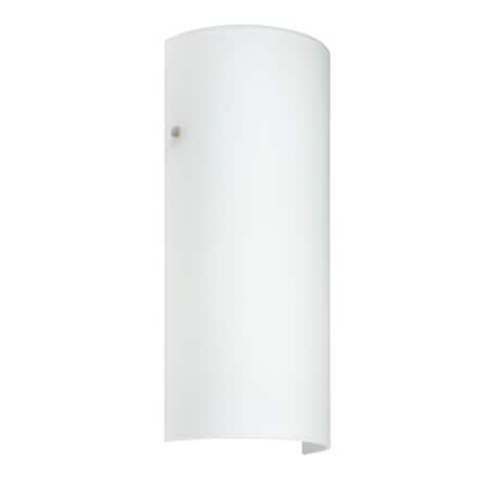 Torre 14 Wall Sconce, Opal Matte, Polished Nickel Cap Finish, 1x8W LED